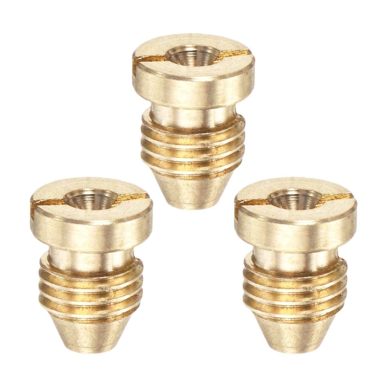 M METERXITY 3-Pack Foam Cannon Orifice Nozzle Tips, 1.4 mm Brass Replacement Thread Nozzle for Car Wash/Garden Hose Use/Snow Lather Lance, Universal Thread Tips [Brass Tone]