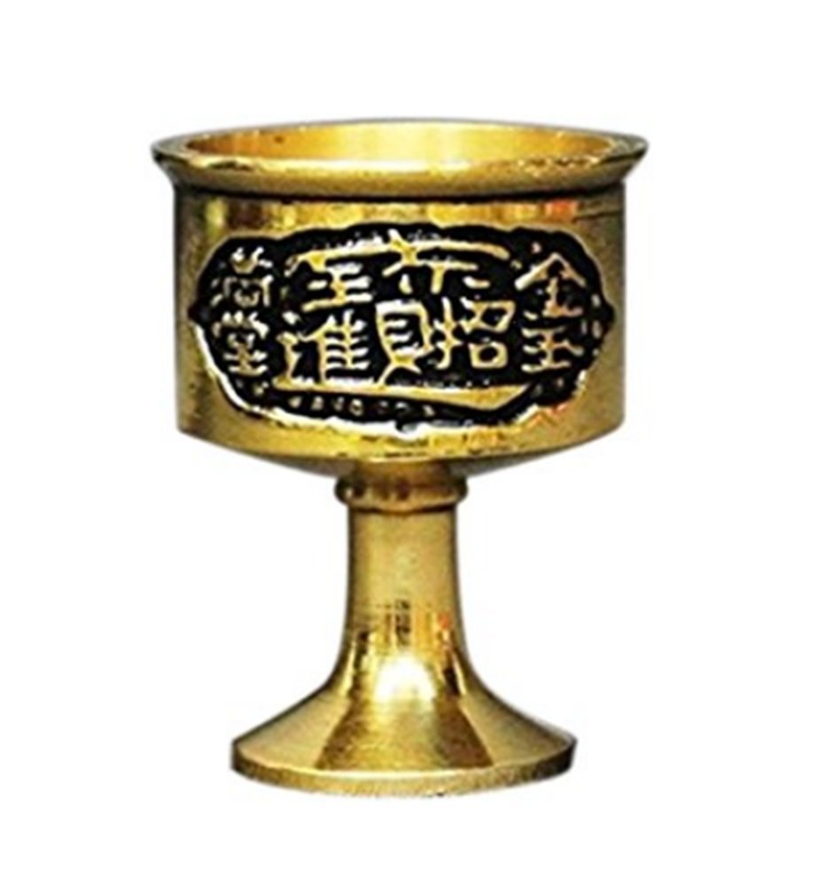 (イスイ)YISHUI 風水 fengshui 銅製 水杯 小 龍 ゴールド 金色 金運 財運 福運 縁起 開運 栄華富貴 (二つセット)