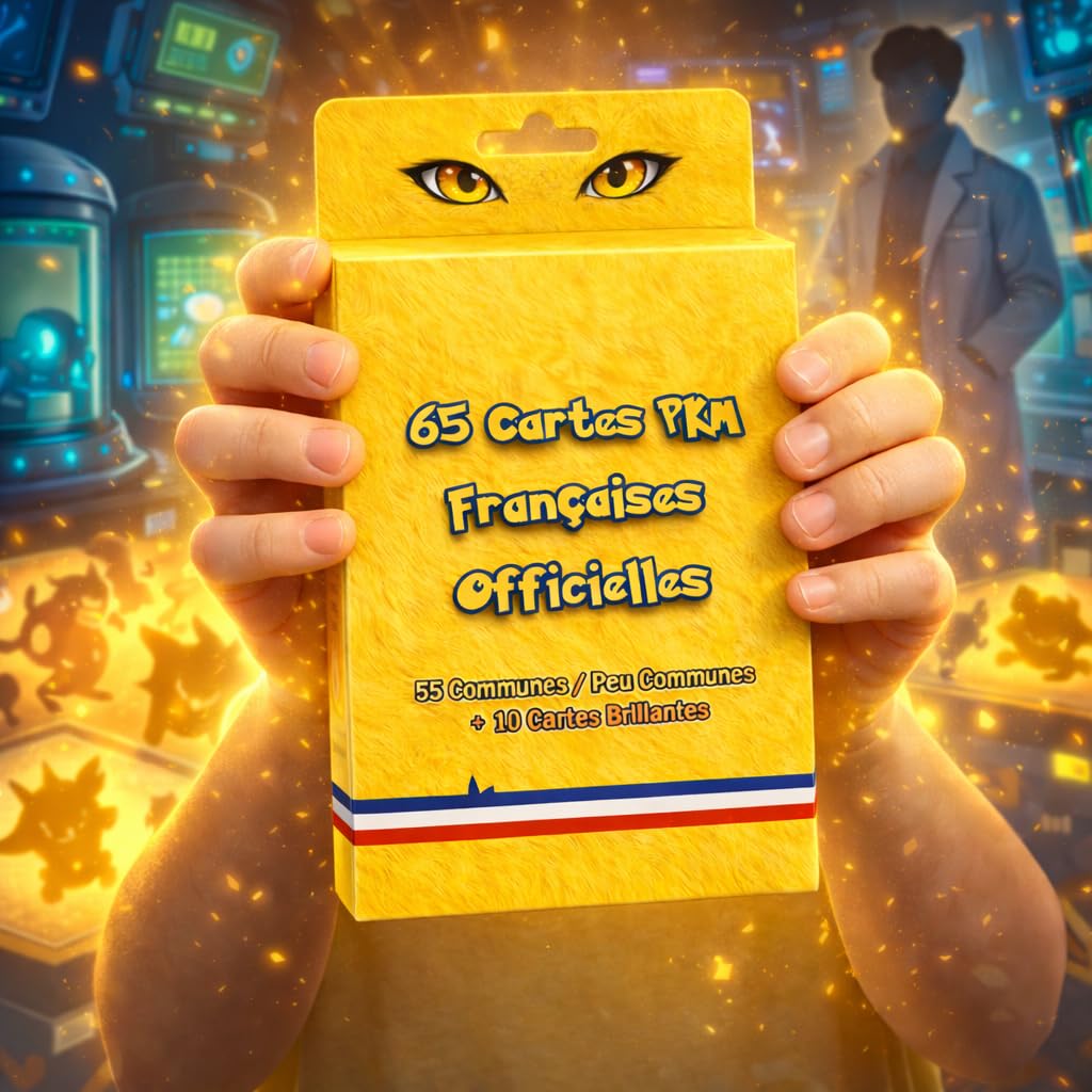 Lot de 65 Cartes Françaises Neuves et Officielles - Dont 10 Cartes Brillantes - Pas de Double - sans Carte Énergie - 2