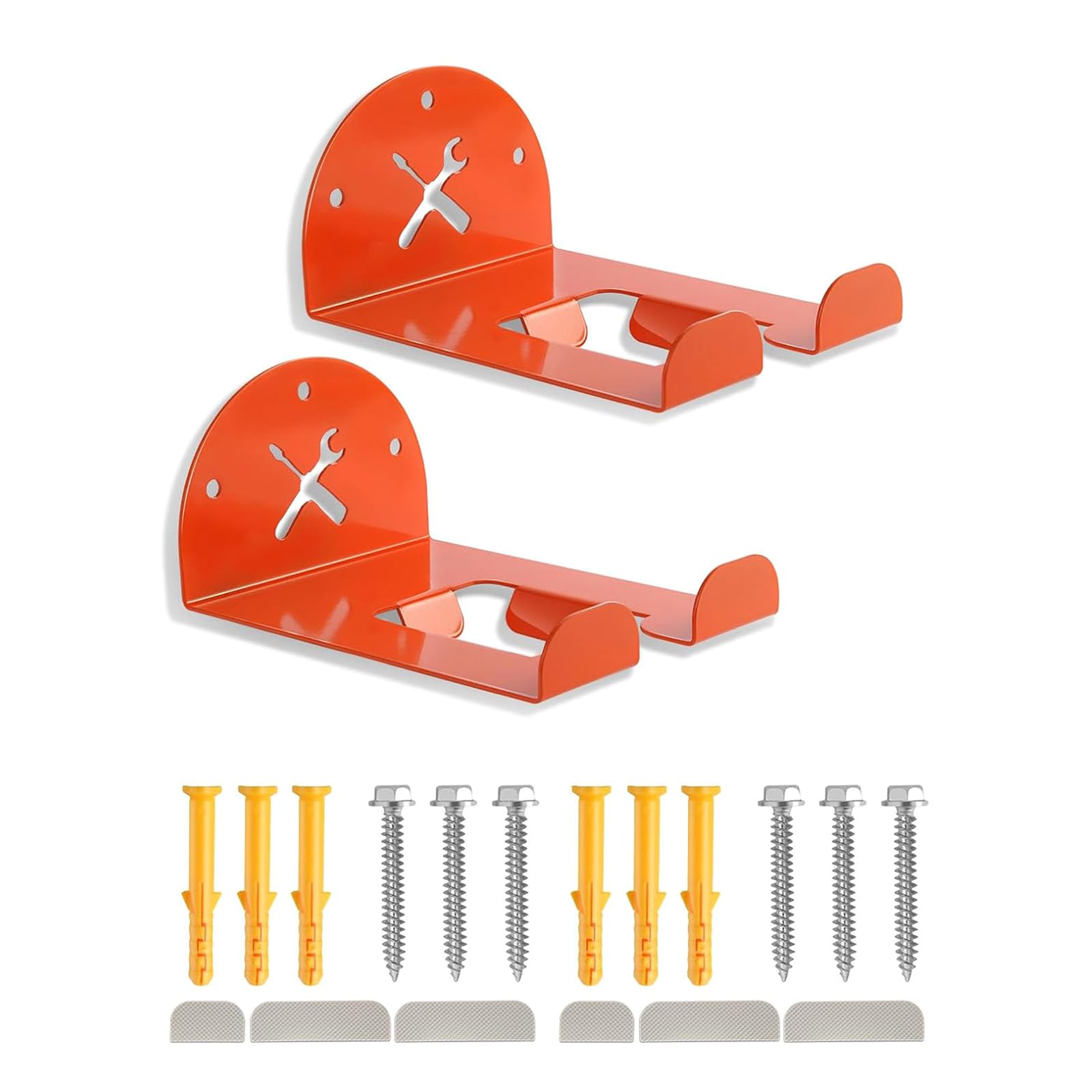 Steel Wall Mount Rack Multipurpose Tool Holder Garden Organizers for Safe Storage of Lawns Mowers Trimmers Blowers Space Saving Garden Tool Rack