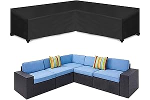 Oslimea Waterproof L Shaped Patio Sofa Cover 85" x 85"