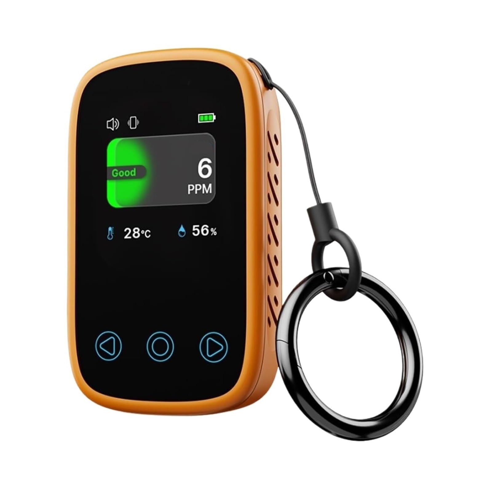 Erdgasdetektor, 2 Stück Mini-CO-Detektor, 3-in-1-Digitalanzeige, Tragbar, Wiederaufladbar, Typ-C-Kohlenmonoxid-Gasanalysator(White)