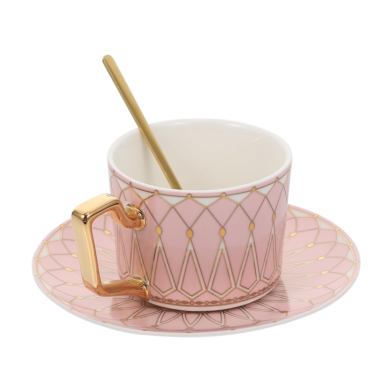 Tazas de café de cerámica rosa para disfrutar tus desayunos y momentos de té con estilo