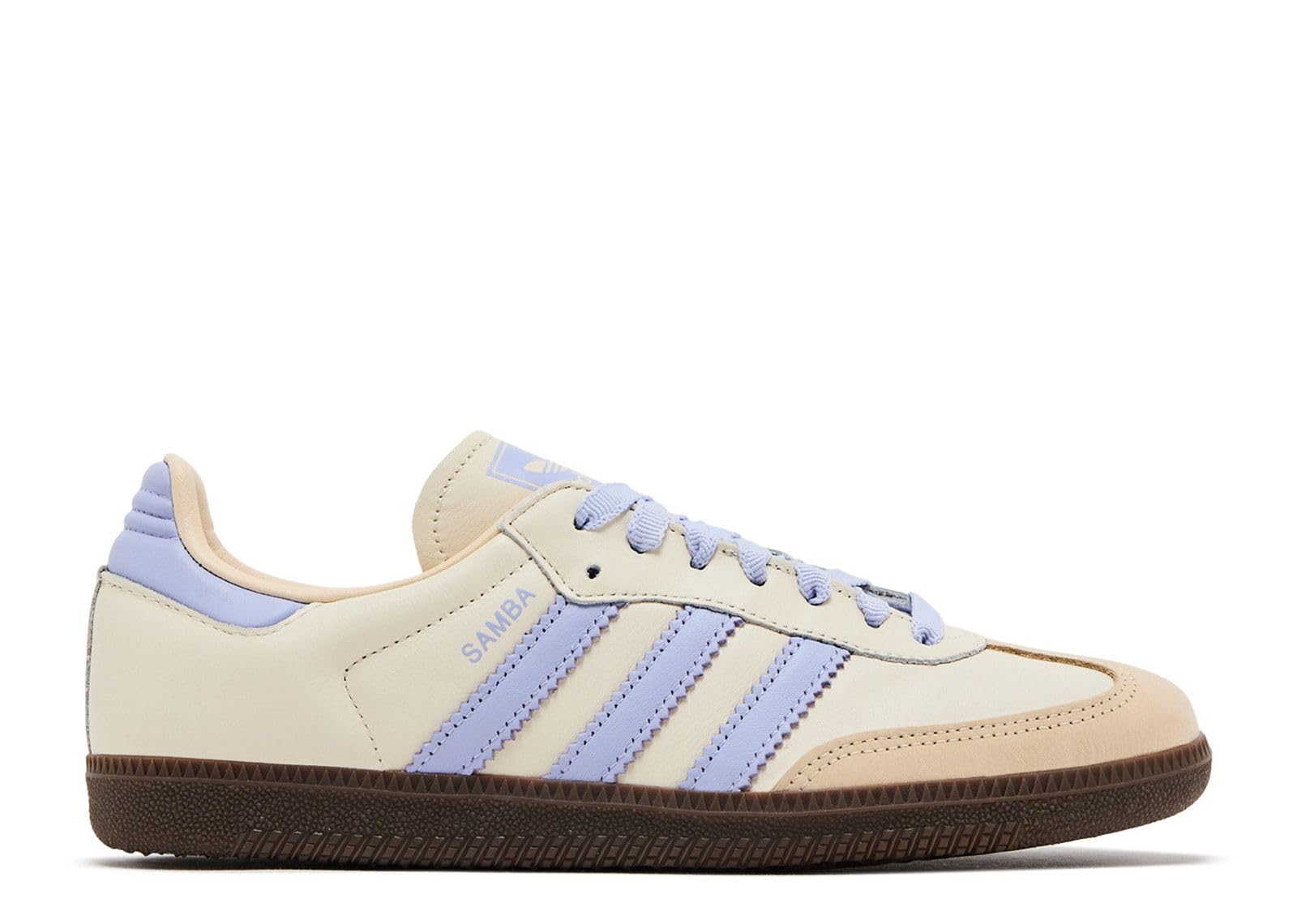 adidas Samba OG Women's Shoes, Cream White/Violet Tone/Sand Strata, Size 10