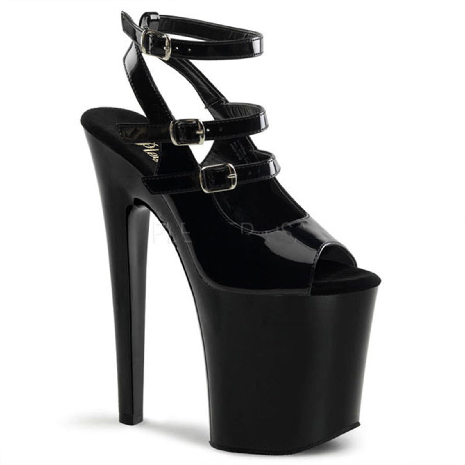 Tacchi Donna Tacchi Alti 20CM Comode Scarpe da Donna Impermeabili con Plateau E Sandali Romani,Black-45