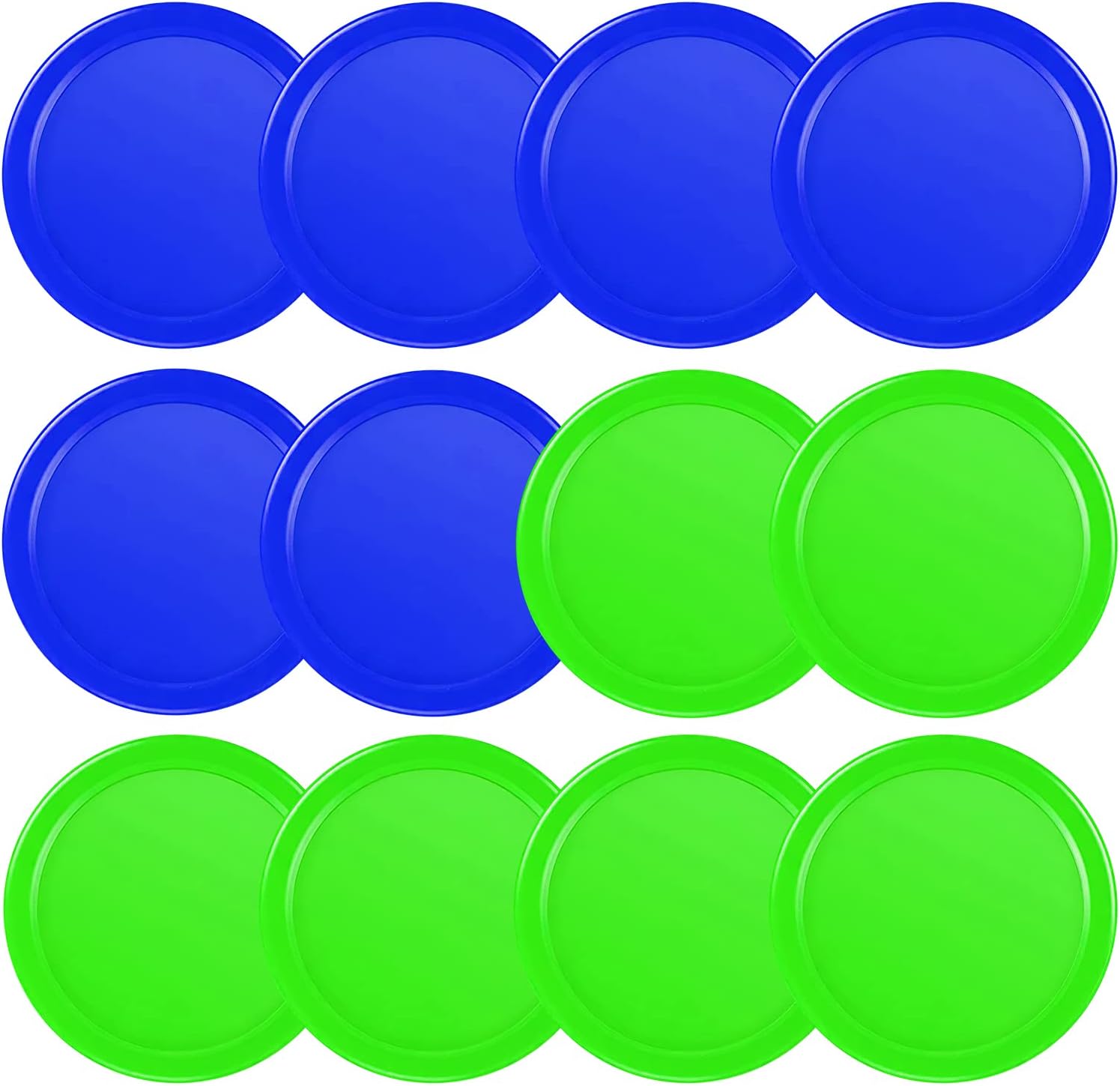 Coopay 12 Pieces Home Air Hockey Pucks 2.5 Inch Heavy Replacement Pucks for Game Tables Equipment Accessories, 12 Grams