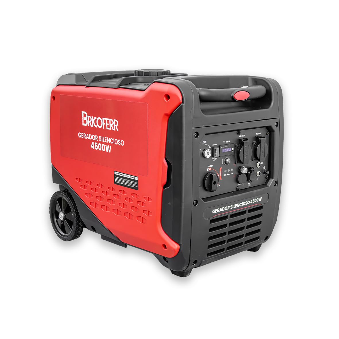 Bricoferr Generador Silencioso 4500 W 9 HP