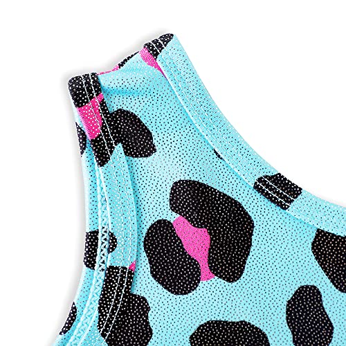 Image of HOZIY Gymnastics Leotards for Girls with Shorts Toddlers Biketards Rainbow Unicorn Dinosaur Mermaid Leopard Flower Galaxy