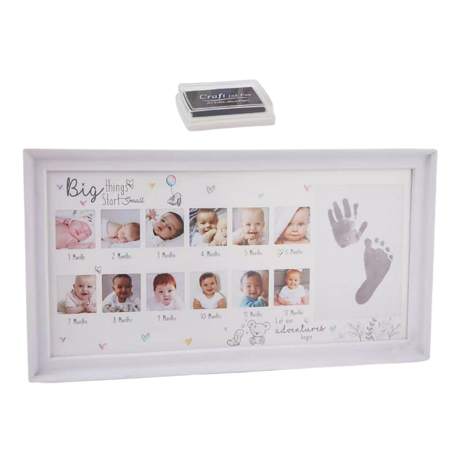 Personalized Photo Frame for From 0 to 12 Months, White-39X21CM, 39x21cm