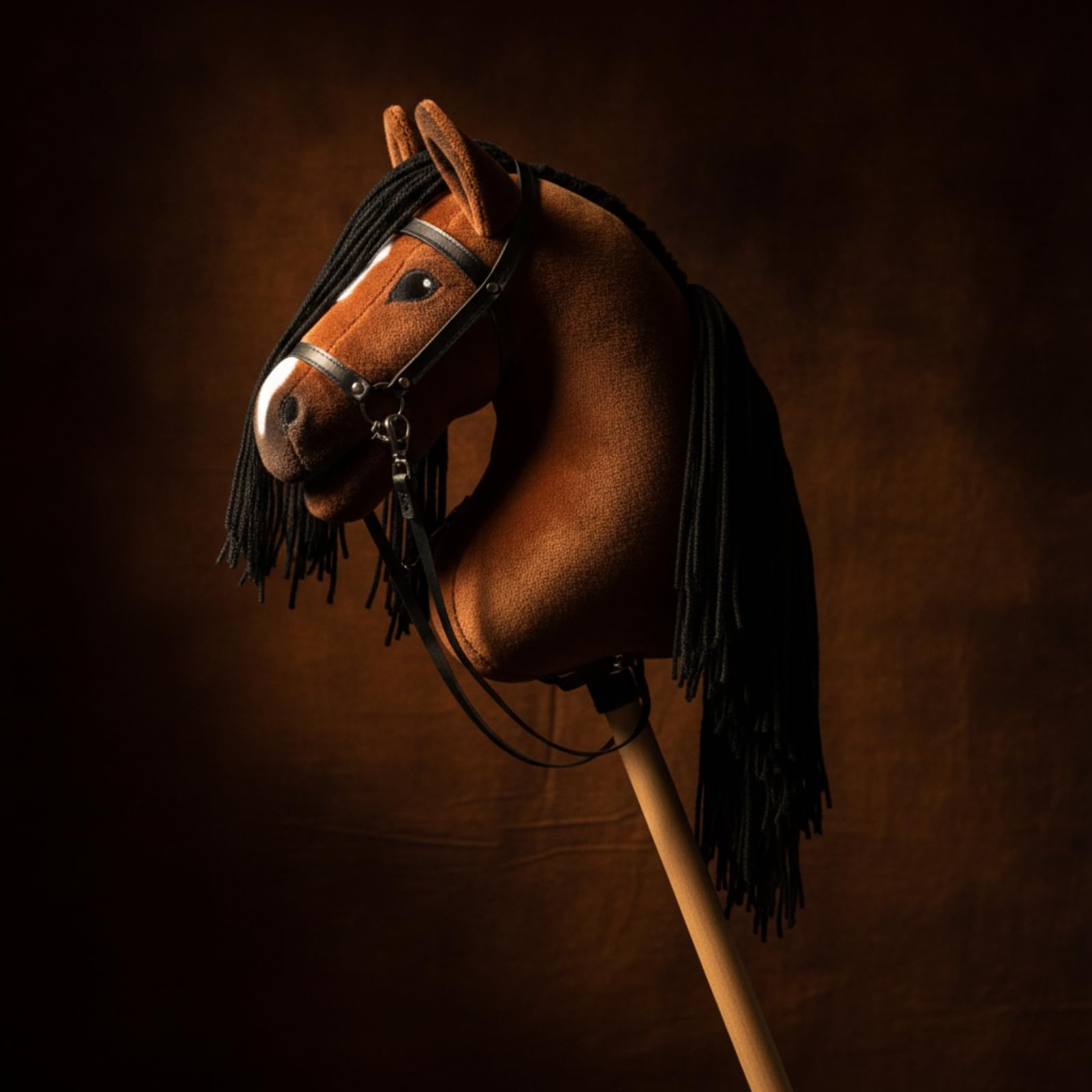 Amagogo Cavallo su Bastone Robusto Giocattolo, 68 Cm, Marrone