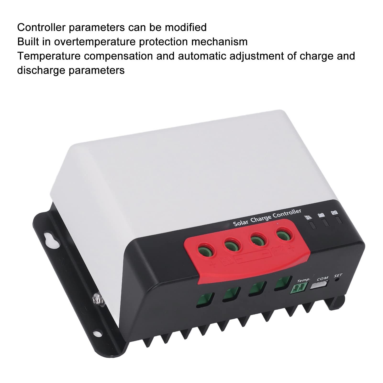 FTVOGUE Kontroler ładowania Słonecznego, Kontroler ładowania MPPT ze Stopu Aluminium 20A 12V 24V z obsługą Bluetooth LCD, Automatyczny Regulator Słonecznego do Użytku z Panelem Słonecznym Pojazdu