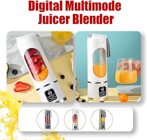 Miniatura 2 de Licuadora digital multimodo, exprimidor de pantalla digital USB multimodo, pantalla LED inteligente, diseño a prueba de fugas para batidos, batidos,