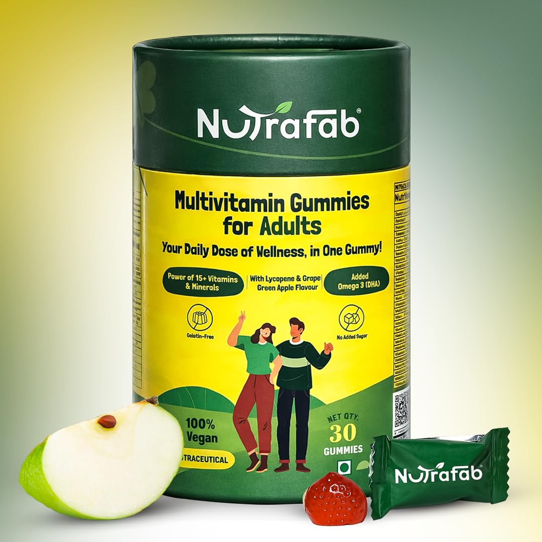 Multivitamin Gummies | 15 Vitamins & Minerals with Omega 3 | Supports Immunity & Energy | No Added Sugar | Vegan, Gelatin-Free | Green Apple Flavour | 30 Count-image-33