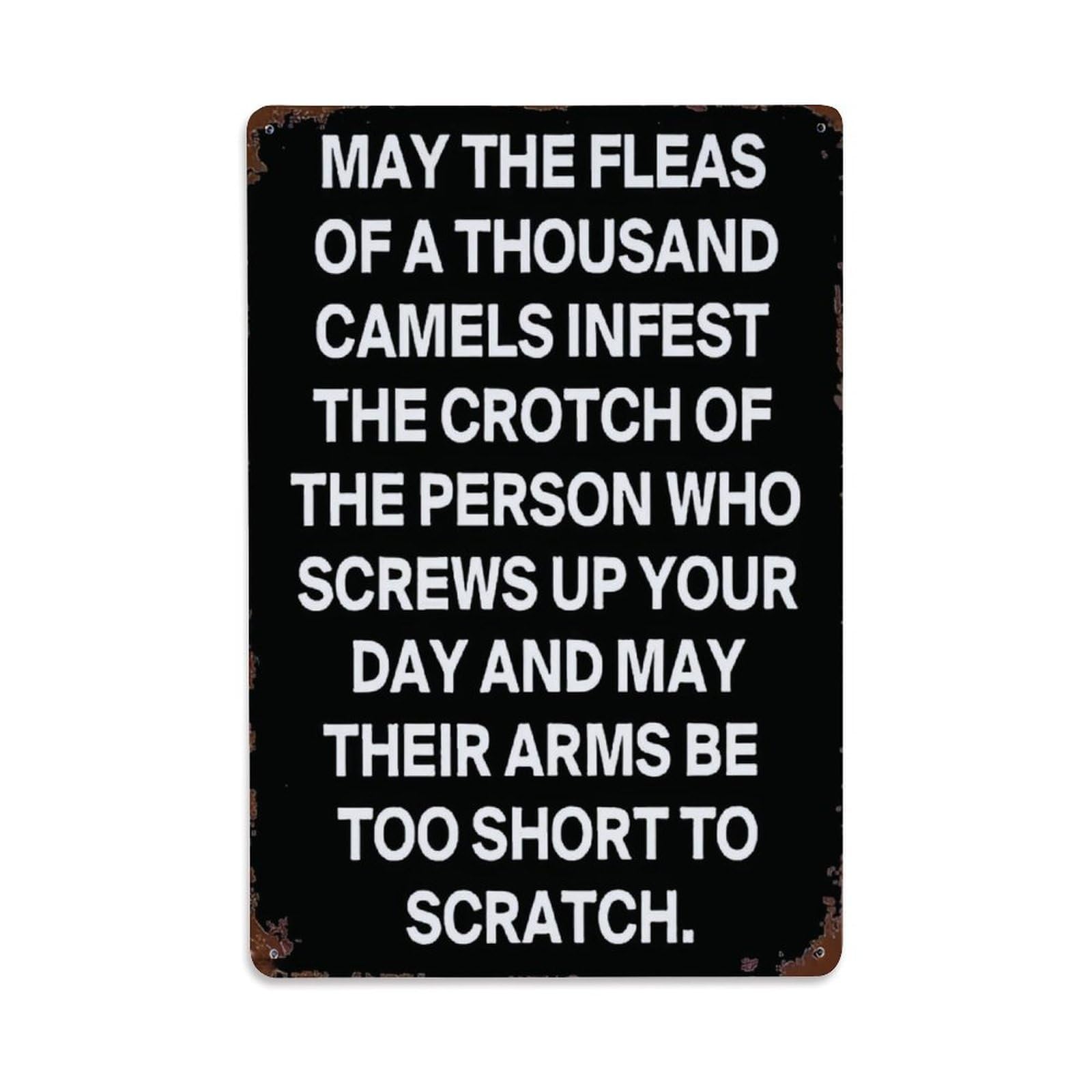 Vintage Funny Sarcastic Curse Quote Sign Vintage Aluminium Metal Sign, Retro Wall Decor for Home, Bar, Garage & Farmhouse 30x20cm
