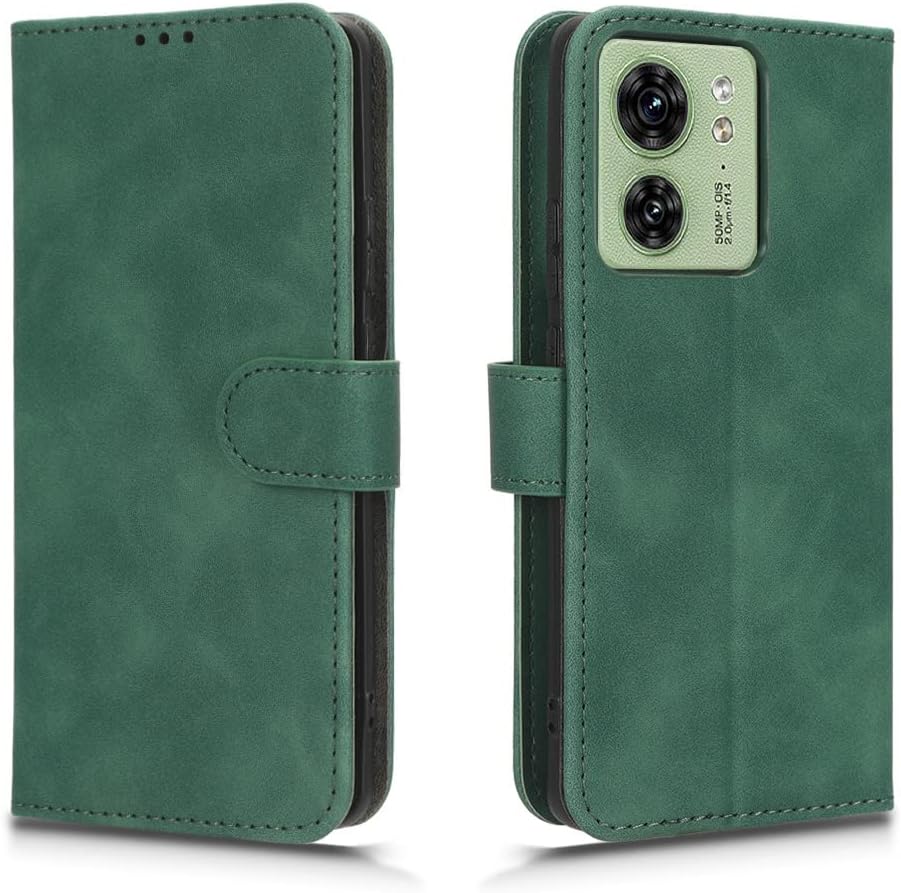 Leather Folio Cover per Motorola Moto Edge 40 Pro, Custodia