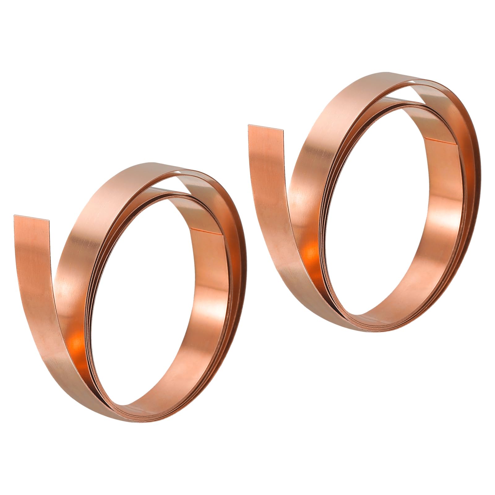 uxcell Copper Sheet Roll, Metal Foil Plate 1000mm x 10mm x 0.5mm 2pcs