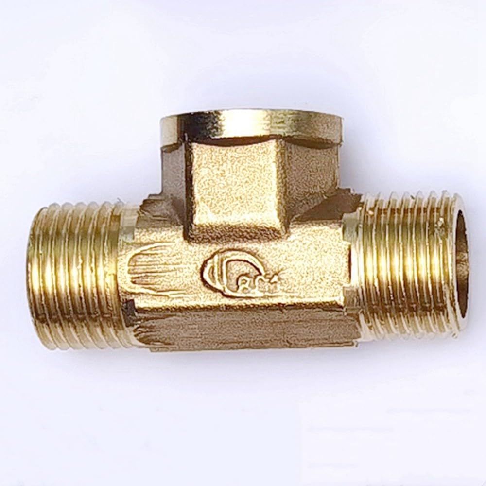 Raccord de tuyau en laiton pour plomberie pneumatique, filetage mâle/femelle 1/8" 1/4" 3/8" 1/2" BSP Type T Raccords en cuivre, mâle, F, M, 3/4"