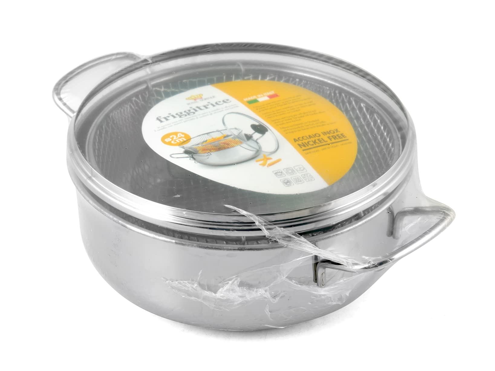 Royal Norfolk Fritteuse aus Edelstahl 24 cm für Induktion Gas Elektroplatte