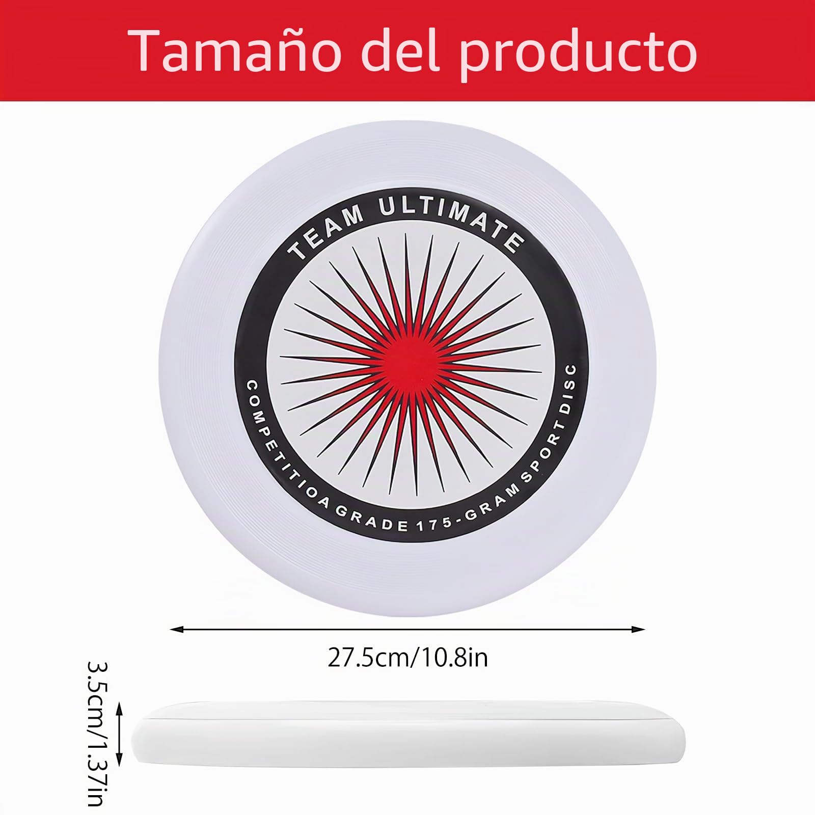 VOSSOT Frisbee competitivo, 175g Ultimate Frisbee Disc Giratorio, Disco de competición Profesional de plástico orgánico para Jugadores Ocasionales y Profesionales Deportes Divertidos al Aire Libre