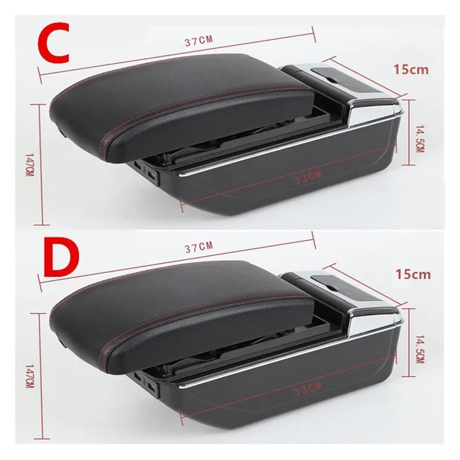 per Dacia per Sandero per Logan 2 Box Bracciolo Portaoggetti Auto