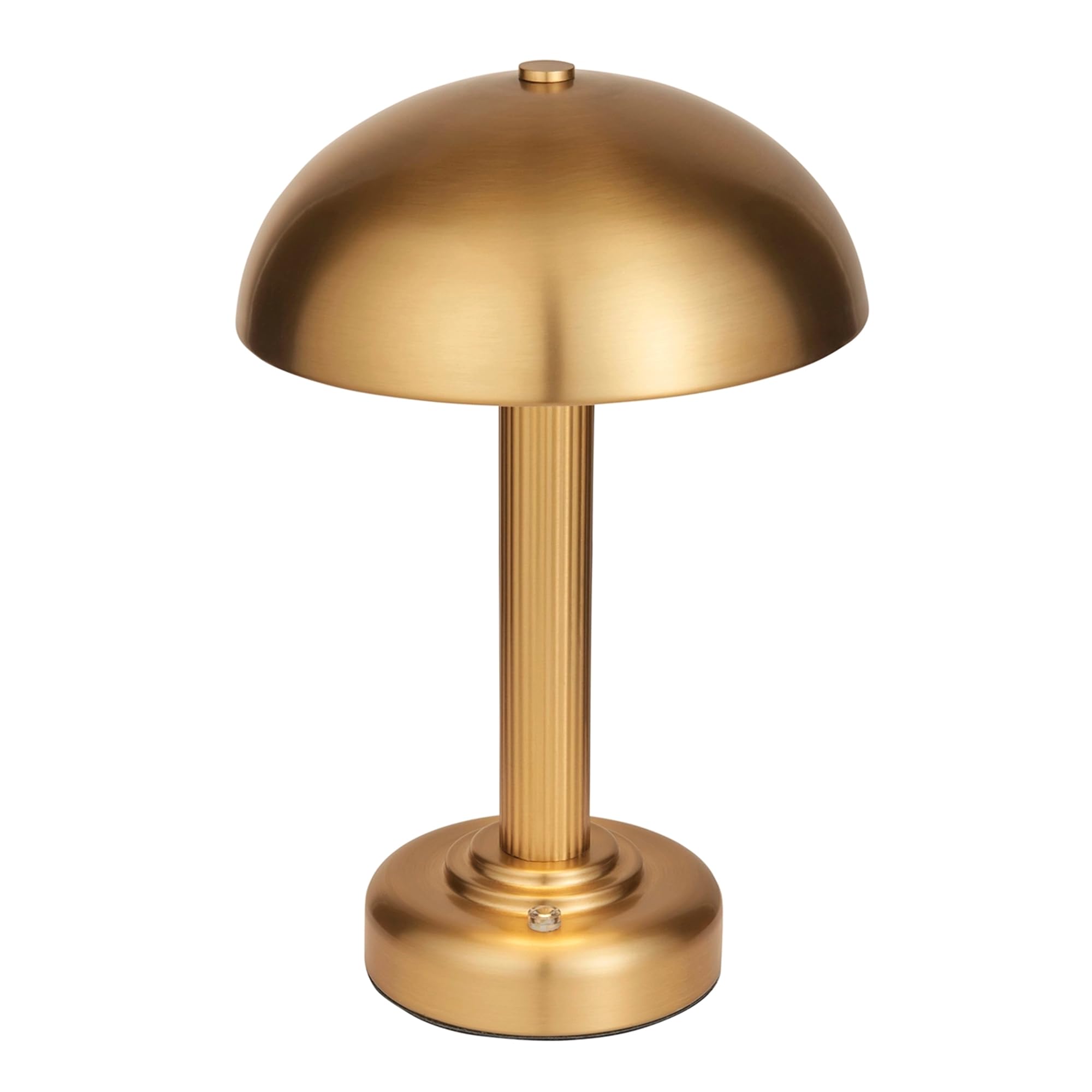 National Lighting Badsey Brass Rechargeable Table Lamp USB-C - Elegant Portable Table Lamp with 3-Stage Touch Dimming, Warm White Glow 55-Hour Battery Life for Bedroom, Dining, Living Room Decor