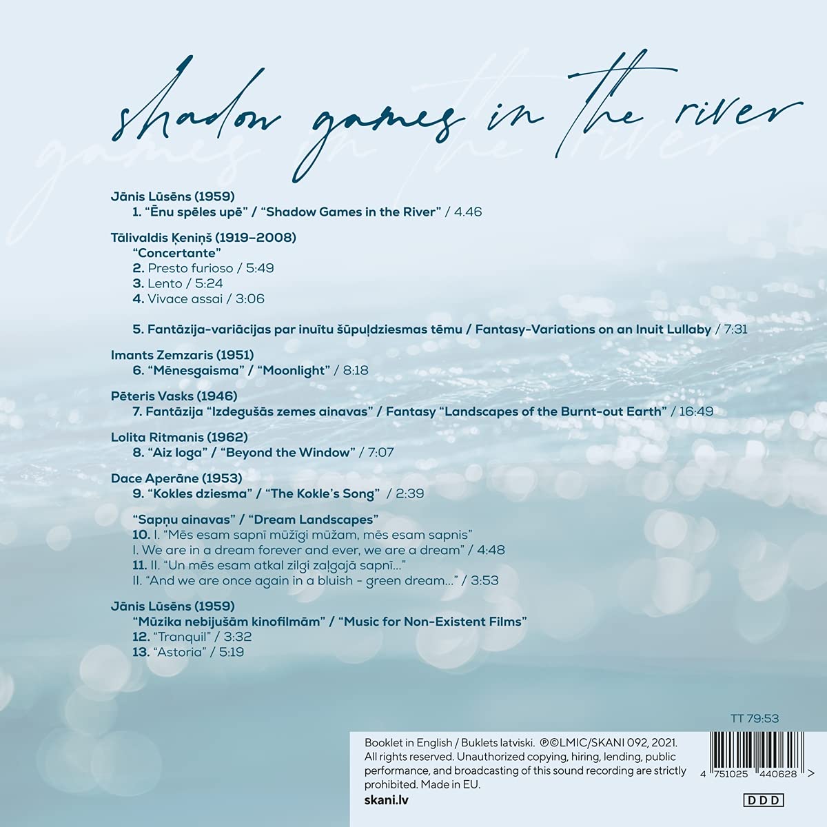 Shadow Games In The River: Chamber Music by Latvian Composers for Flute, Cello and Piano