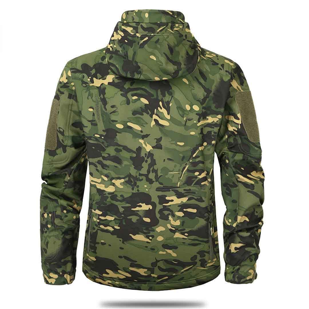 Suwequest Autumn Camo1 - Chaqueta de forro polar para hombre, cortavientos táctica Camo1