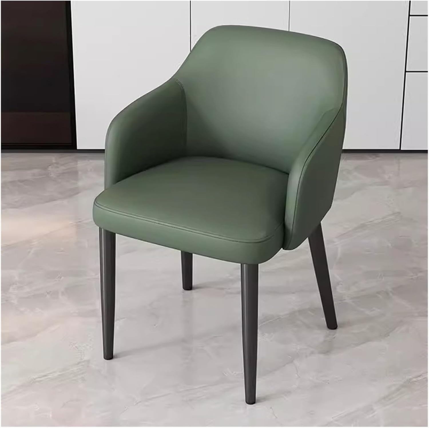 Chaise de salle à manger moderne verte pour salon et bureau