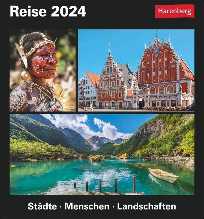 Reise Tagesabreißkalender 2024: Kulturkalender - Städte, Menschen, Landschaften, silver