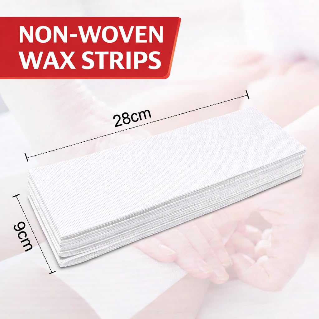 Cartell Non-Woven Wax Strips for Hair Removal, Beige, 28x9 cm, 80 Pieces, Pack of 2, Jewellery Making and Craft Works (White) 2