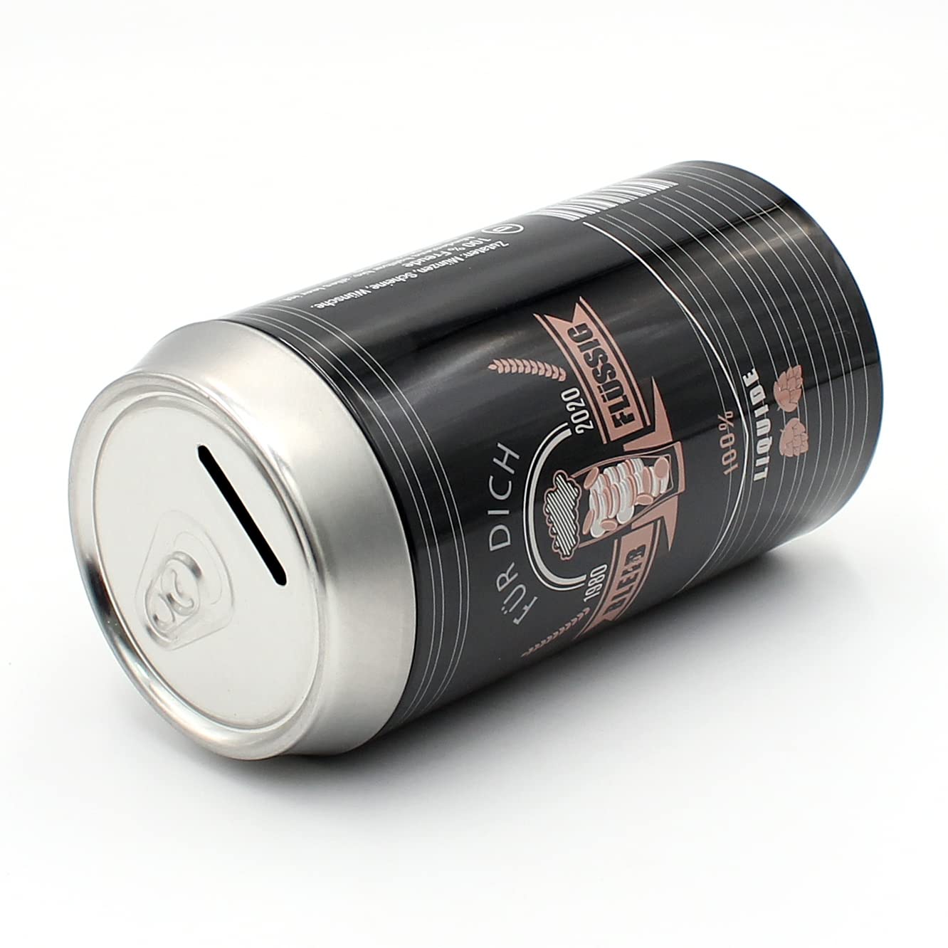 Salvadanaio Barattolo Birra In Latta - Stile Vintage, Apribile, Colore Verde