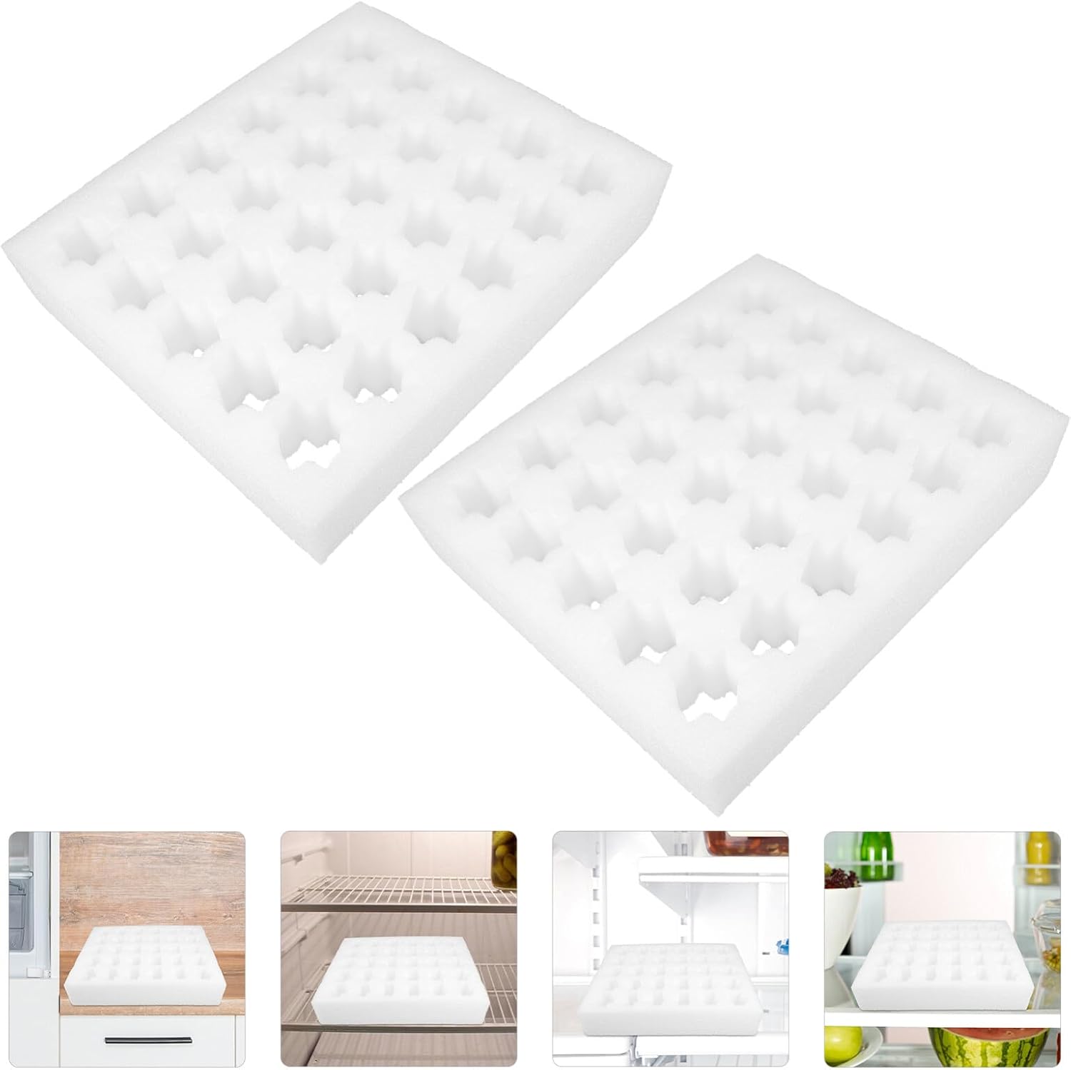 2pcs Quail Egg Container Foam Eggs Tray Quail Eggs Storage Tray Refrigerator Egg Trays Foam Quail Egg Tray Eggs Storage Container for Home Mall Egg Flat Carton Box (White 24.50X21.00X7.50CM) (White