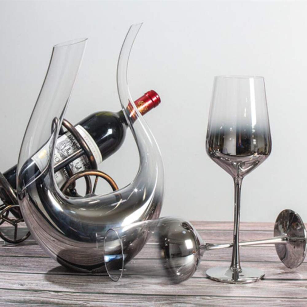 1500Ml Hand Blown Lead Free Glass Wine Decanters And Carafeswith Aerator Crystal Wine Breather Carafe With Lid - View #8