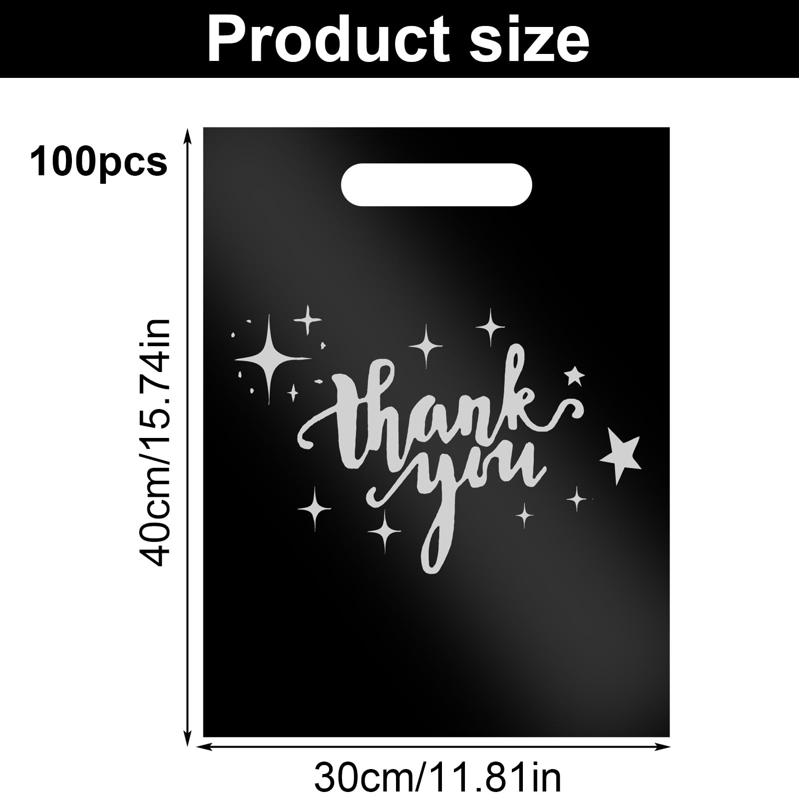 Abbylike 24 Sacchetti Regalo Ringraziamento Oro Con Manici – 30x28x11 Cm, In TNT, Scritta Thank You For Being Awesome