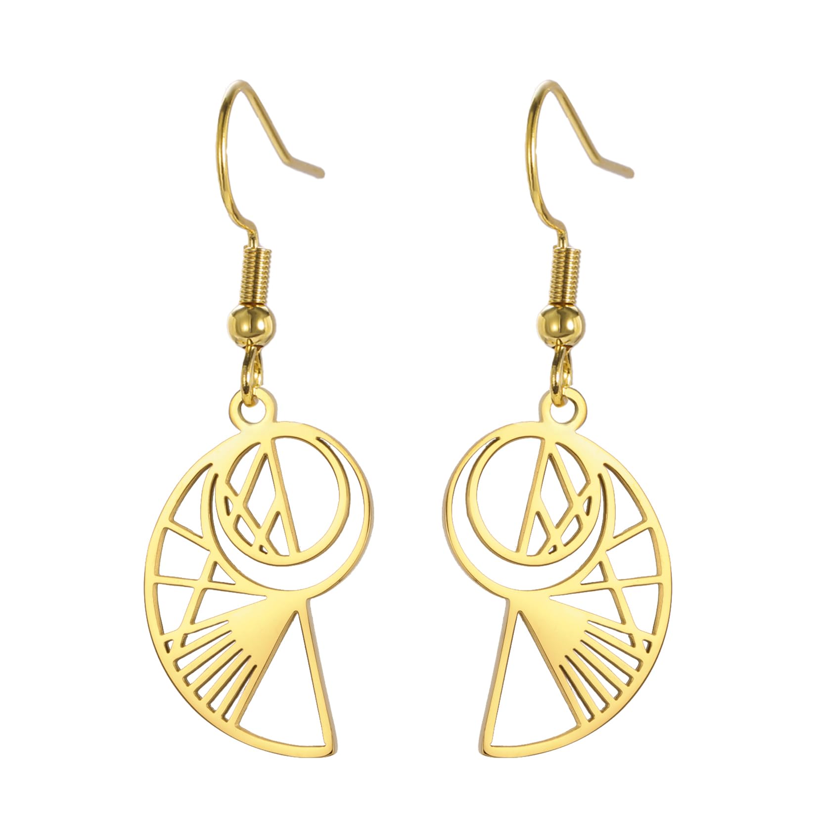 Golden Ratio Earrings For Math Lover Fibonacci Spiral Dangle Drop Earrings Fibonacci Numbers Jewelry Sacred Geometry Math Gifts for Women Math Teacher