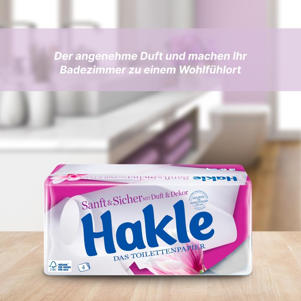 Hakle Sanft & Sicher, 72 Rollen Toilettenpapier, 4-lagig