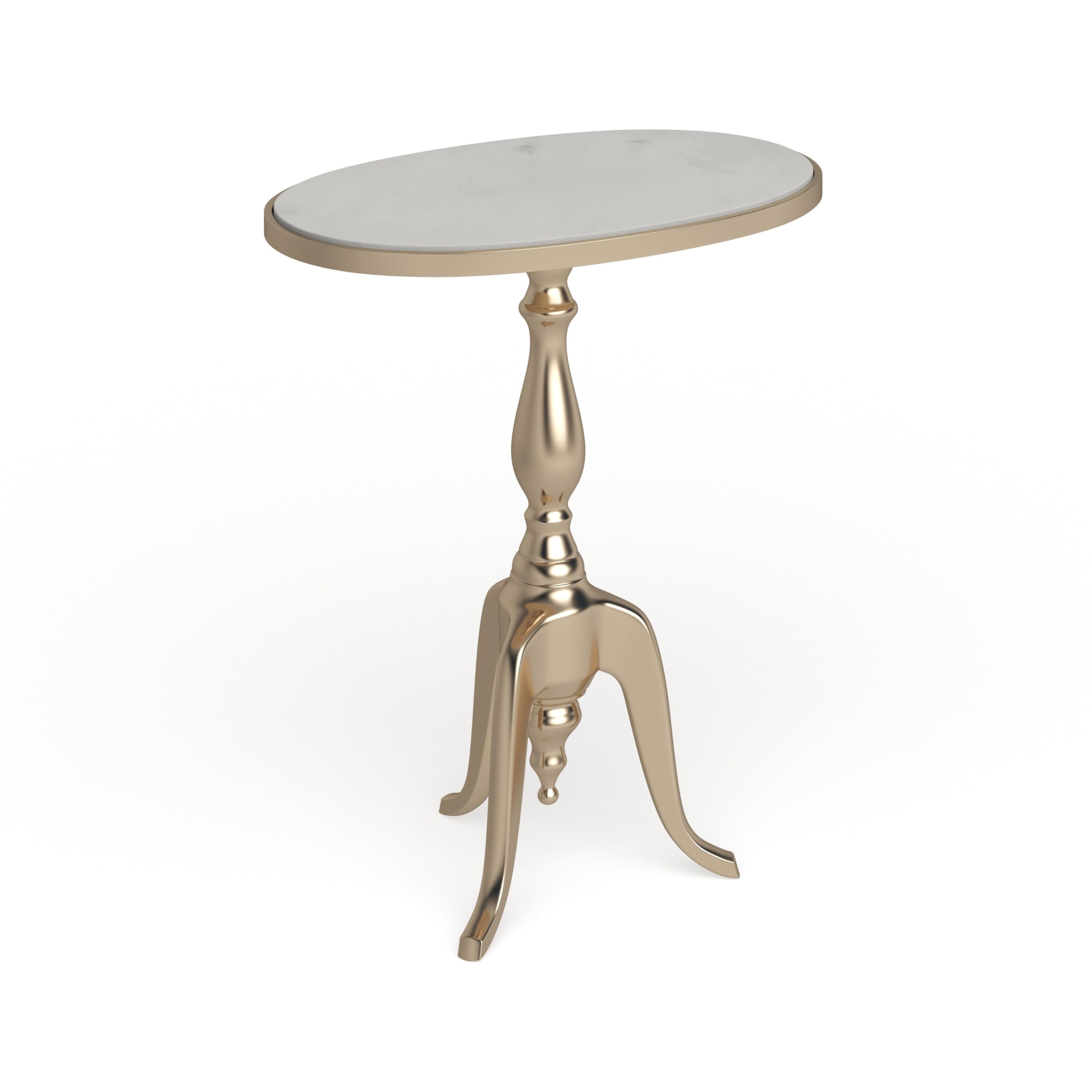 Deco 79 Traditional Marble Accent Table, CONVENIENTLY SIZED, Gold