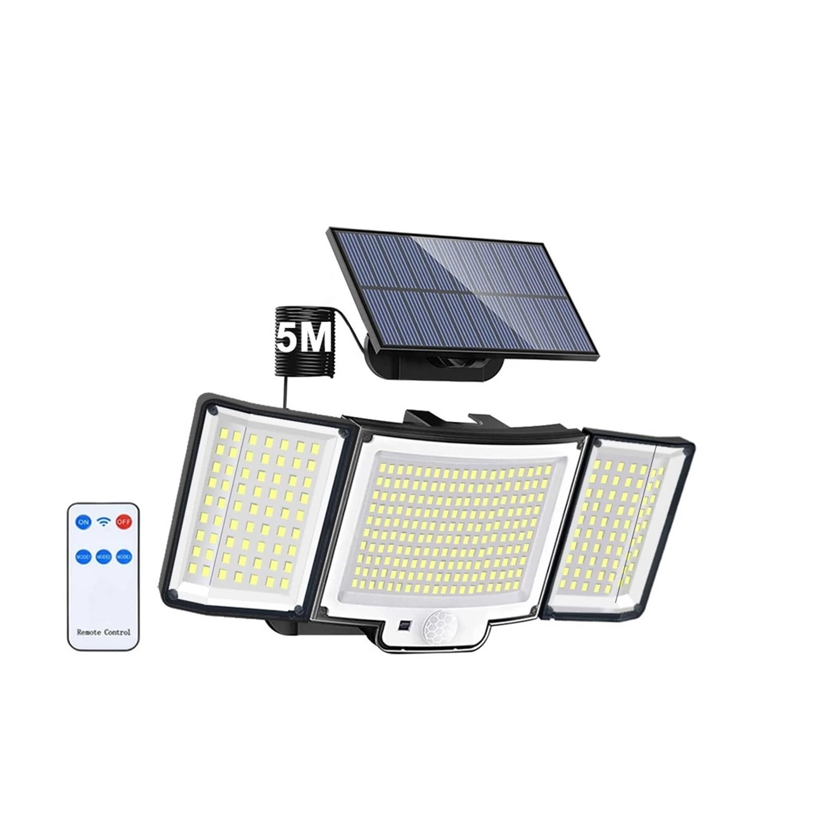 LNHHG Solar Flood Light 328 LED Outdoor Solar Lights Super Bright 3 Modes Flood IP65 Waterproof Wall Lamp with Remote for Yard Garden for Garden Driveway Garage Patio
