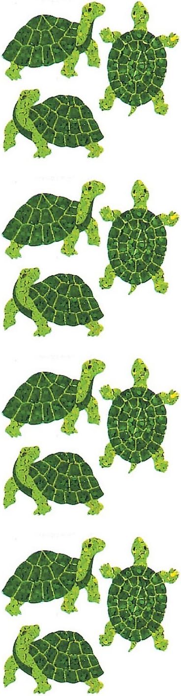 Jillson Roberts Prismatic Stickers, Mini Turtles, 12-Sheet Count (S7066)
