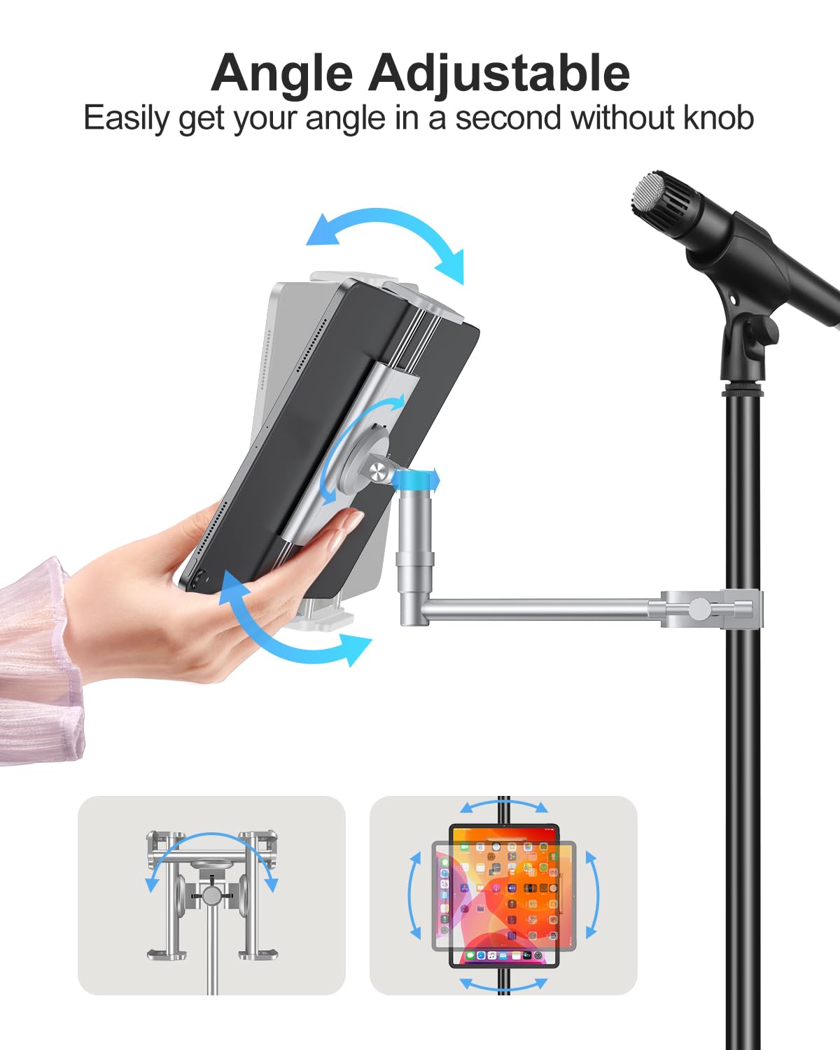 Elitehood Supporto per tablet in alluminio, supporto per iPad