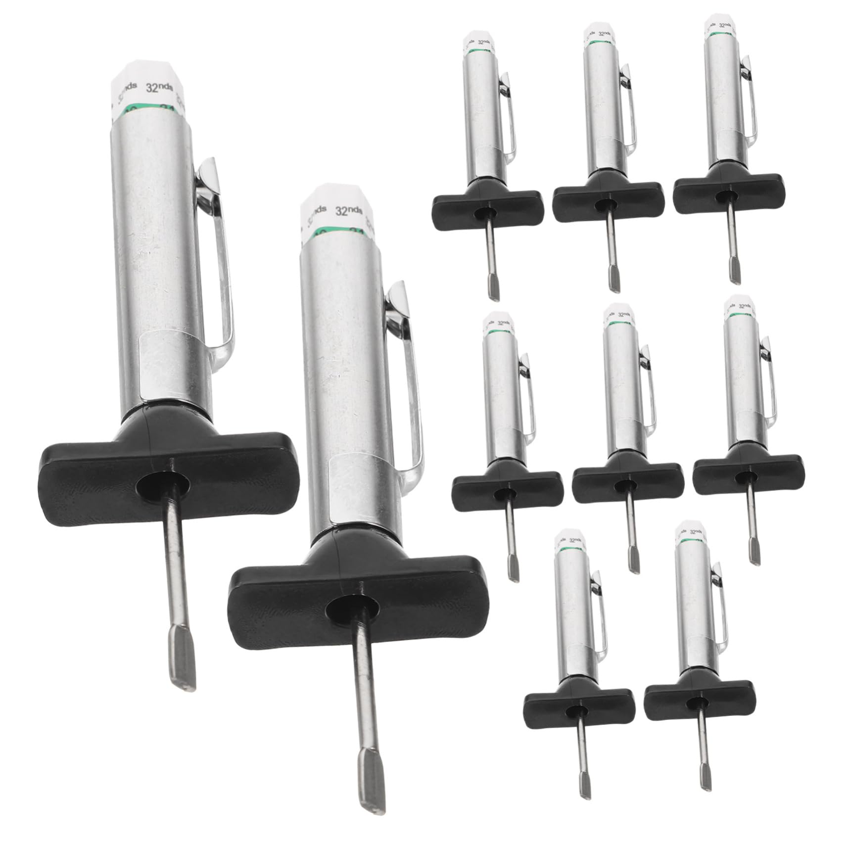OUNONA Tire Tread Depth Gauge Set 10pcs 0-25mm Depth Measurement Tool Small Tire Tool for Car Easy to Use
