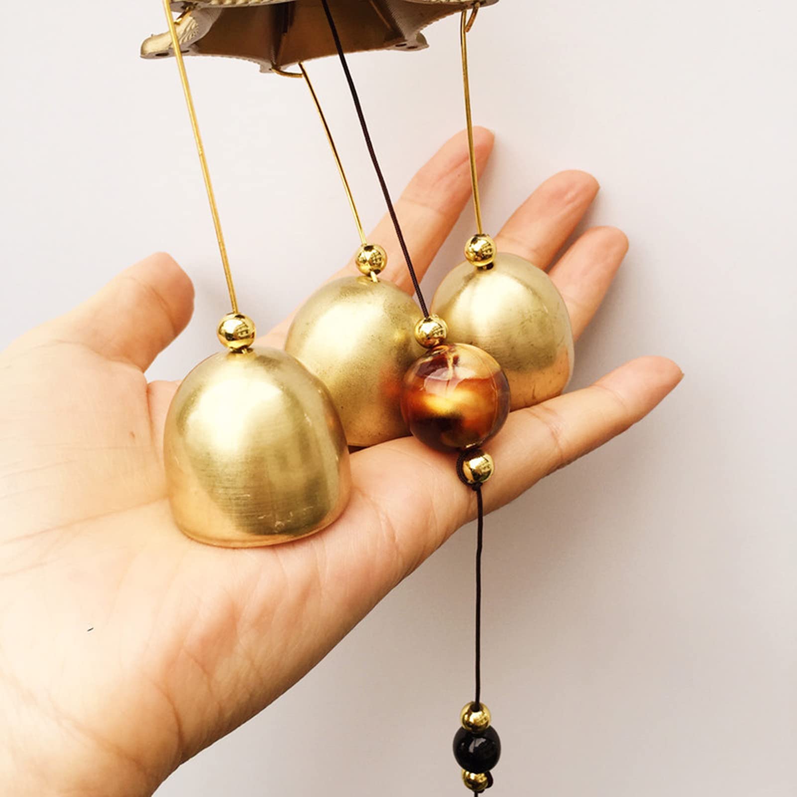 Feng Shui Campana a Vento Vintage in Metallo,Metallo Cinese Tradizionale Vento Carillon,Bless Wind Chime Campana Appendere Vintage Fengshui Campanelli per Casa e Giardino Appeso Fortuna