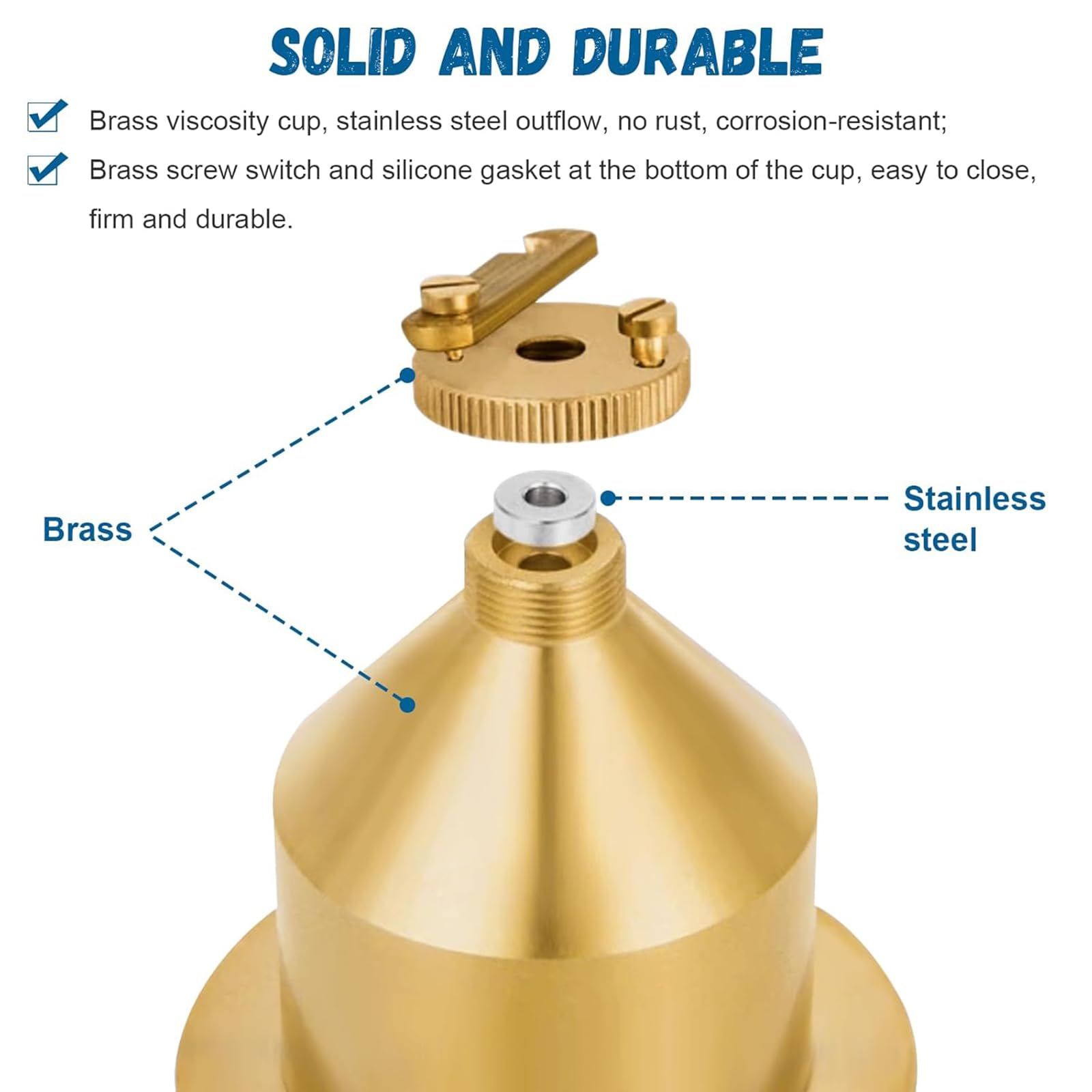 Copa De Viscosidad De Flujo, 100 ± 1 Ml, 4 ± 0,02 Mm, Copa De Viscosidad, Copa Ford, Viscosímetro, Aplicable para Medir Recubrimientos con Un Tiempo De Salida Inferior a 150 S