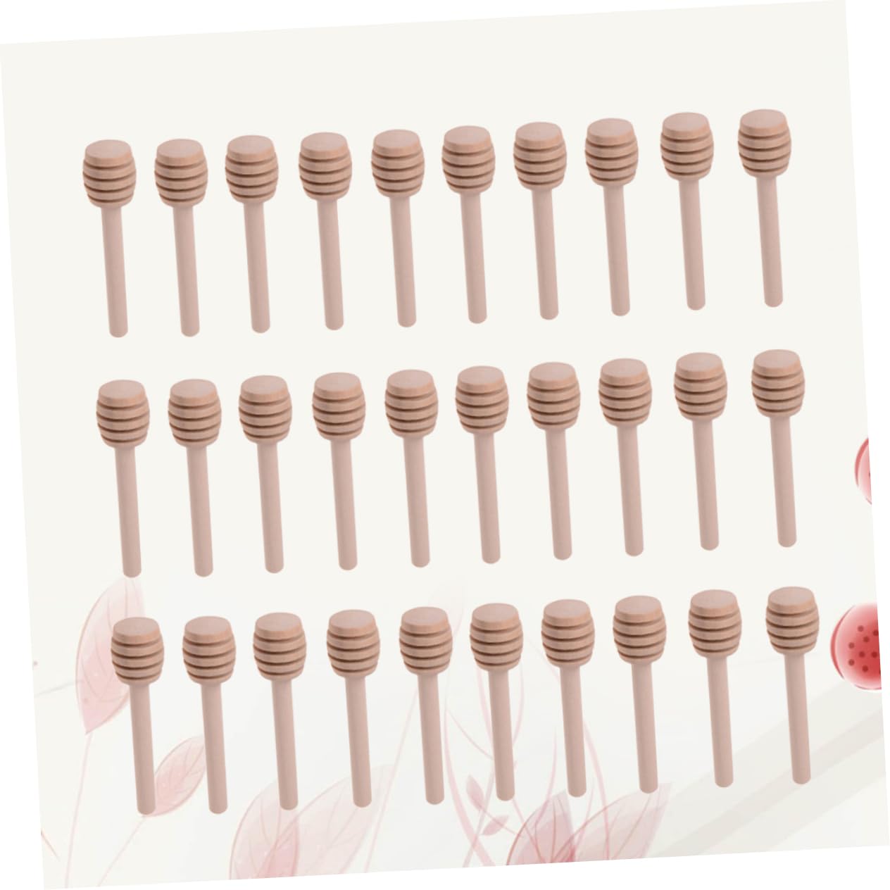 Unomor 3sets Wooden Honey Stick Mini Honey Sticks Mason Jar Honeycomb Mini Honey Dipper Sticks Bulk Honey Dipper Decor Honey Wand Stick Honey Stirrer Stick Jam Syrup Wand Mini Jar 30pcs*3