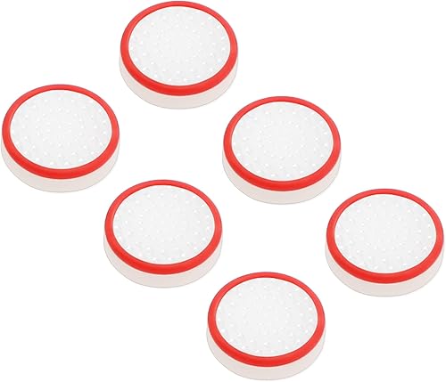 6 tapas de silicona para pulgar Switch Joycon, antideslizante, de silicona analógica, para Nintendo SwitchOLEDLite Joycon Controller (rojo