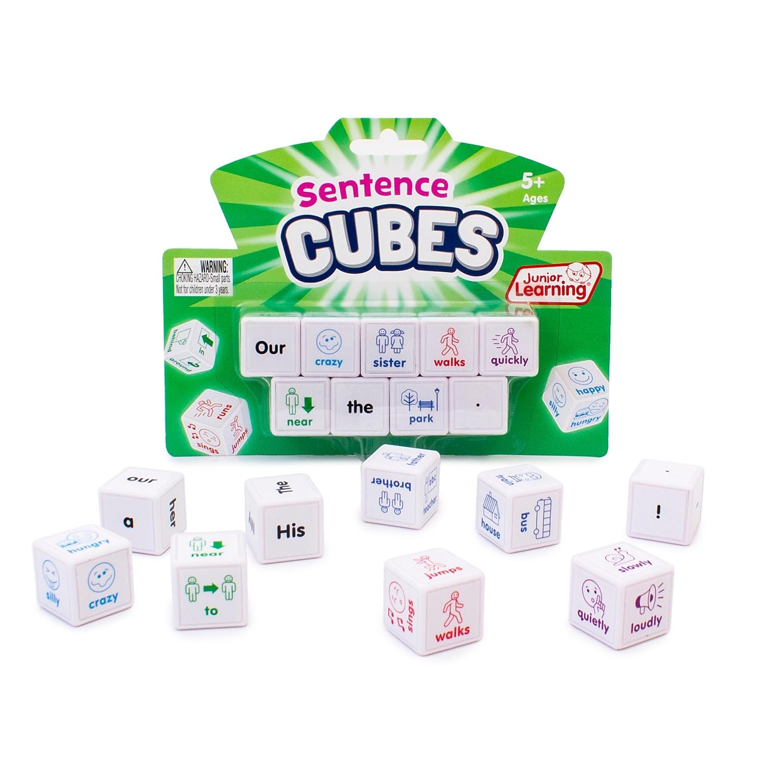 Junior Learning JL644 Sentences Cubes, Multicolor