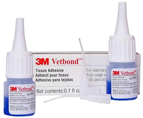 3M Vetbond Adhesivo para tejidos, botellas de 0.1 fl oz con MSDS (2 botellas)