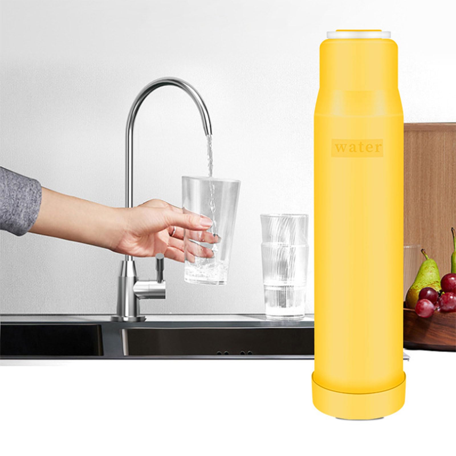 Lot de 4 filtres à eau lavables, purificateur d'eau, accessoires de purification domestique, purificateur de charbon