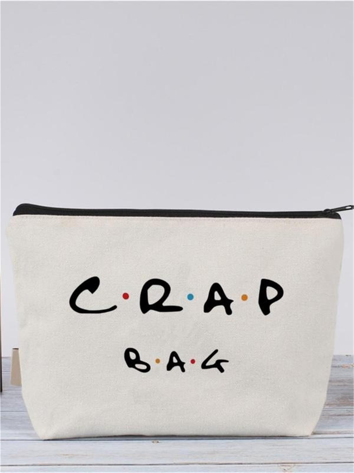 Neceser Maquillaje Bolsa De Maquillaje Reutilizable con Estampado De Letras, Ecológica, con Cremallera, For Mujeres. Viaje