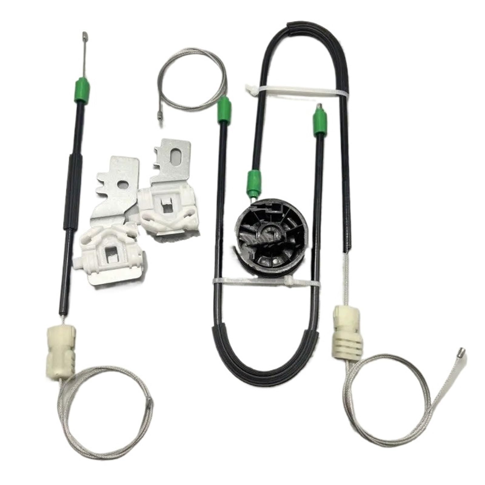 Clip Elevalunas PARA NISSAN PARA QASHQAI DELANTERO IZQUIERDO 2002-2016 KIT DE REPARACIÓN DE REGULADOR DE VENTANA CABLES Y RODILLO